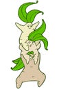 Hand drawing illustration. illustration of mandrake.