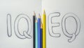 Hand drawing EQ emotional intelligence quotient concept