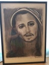 Hand drawing of Johnny Depp by Autistic teen boy