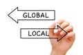 Local Or Global Arrows Concept Royalty Free Stock Photo