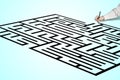 Hand drawing maze