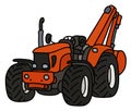 The small tractor with an excavator Royalty Free Stock Photo