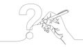Hand drawing a question mark Royalty Free Stock Photo