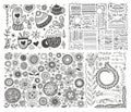 hand drawing Scandinavian doodles elements, norwegian sketch