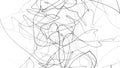 Hand drawing scrawl sketch. Abstract scribble, chaos doodle lines isolated on white background. Abstract illustration Royalty Free Stock Photo