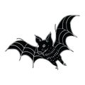 hand drawing style of bat icon vector