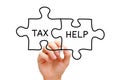 Tax Help Jigsaw Puzzle Concept