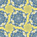 Hand drawing tile color seamless. Italian majolica style