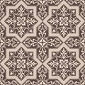 Hand drawing tile vintage color seamless pattern. Italian majolica style. Vector illustration. Royalty Free Stock Photo