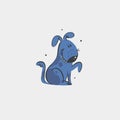 Hand drawing vector abstract cute dog doodle illustration. Cartoon dog and puppy characters design concept collection Royalty Free Stock Photo