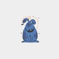 Hand drawing vector abstract cute dog doodle illustration. Cartoon dog and puppy characters design concept collection Royalty Free Stock Photo