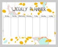 Abstract weekly planner