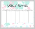 Abstract weekly planner