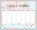 Abstract weekly planner