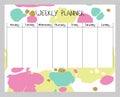 Abstract weekly planner