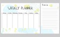 Abstract weekly planner