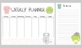 Vector weekly planner