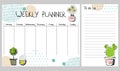 Vector weekly planner