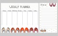 Vector weekly planner