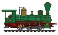 Vintage green steam locomotive