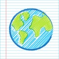 Hand drawing world map