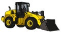 The yellow heavy dozer