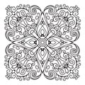 Hand drawing zentangle mandala element. Italian majolica style Royalty Free Stock Photo