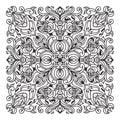 Hand drawing zentangle mandala element. Italian majolica style Royalty Free Stock Photo