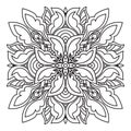 Hand drawing zentangle mandala element. Italian majolica style