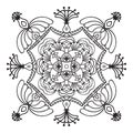 Hand drawing zentangle mandala element. Italian majolica style