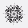 Hand drawing zentangle mandala element for page decoration cards, book, logos