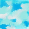 Hand drawn abstract background blue sea and sky Royalty Free Stock Photo