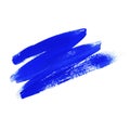 Hand drawn abstract blue brush paint texture design acrylic stroke isolated on  white background for your design. Royalty Free Stock Photo