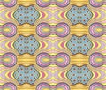 Hand drawn abstract eclectic seamless pattern. Soft colors, textile design, wrapping paper or cover in pastel tones - yellow, blue