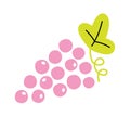 Hand drawn abstract grape flat icon