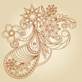 Hand-Drawn Abstract Henna Mehndi