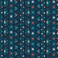 Hand drawn abstract seamless pattern, ethnic background, simple style - great for textiles, banners, wallpapers, wrapping - vector Royalty Free Stock Photo