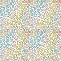 Hand drawn abstract seamless pattern in memphis style. Vector colorful bright colors on white background.