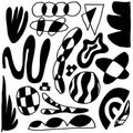 Hand drawn abstract pattern and background colorless