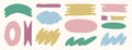 Hand drawn abstract shapes and brush elements for decoration or background Royalty Free Stock Photo