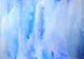 Hand drawn abstract textured watercolor blue background