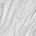 Hand drawn abstract thin black lines on white background. Reminds wooden texture