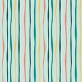 Hand drawn Abstract thin vertical wavy, curly lines with pastel yellow, emerald green, mint, pink colors. Tender nature