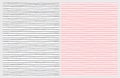 Hand Drawn Abstract Trail Vector Patterns. White, Pink and Gray Design.