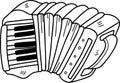 Hand Drawn accordion illustration Royalty Free Stock Photo