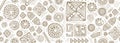 Hand drawn african seamless pattern, tribal motifs vector illustration. Mexican texture with retro doodle ornaments. Abstract Royalty Free Stock Photo