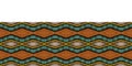 Colorful hand drawn african tribal diamonds pattern. Seamless vector border background. Hand drawn horizontal chevron