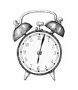 Hand drawn alarm clock illustration