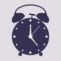 Hand drawn alarm clock on white background. Royalty Free Stock Photo