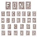 Hand drawn alphabet. Handwritten font -